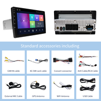 Système multimédia automobile KLYDE 9/10 pouces Android 12 8 cœurs 8+128 Go écran IPS pour autoradio universel 1Din GPS WIFI Radio stéréo Lecteur DVD de voiture