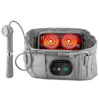 Masseur dorsal vibrant chauffant à lumière rouge avec recharge USB, support lombaire gonflable LED pour bébés