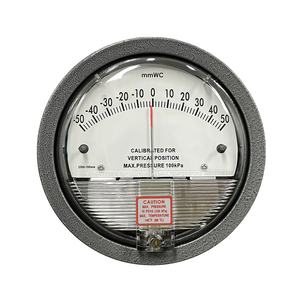 30 पीए ~ 60kpa रेंज के साथ एल्यूमीनियम वायु अंतर दबाव गेज और स्वच्छ कमरे के लिए 2% सटीकता - Product Image 1