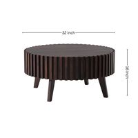 Table basse ronde en bois de Sheesham artisanal, table basse en bois de qualité supérieure pour salon, bureau à domicile, hôtel et salle de séjour