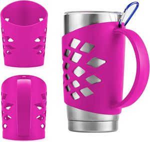 YDS funda de silicona soporte agarre Rambler <span class=keywords><strong>Handler</strong></span> para vaso aislado al vacío tazas de café agarre de silicona funda protectora - Product Image 4