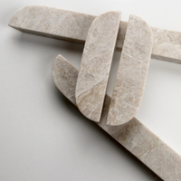 Poignées et tirants de porte modernes en pierre de quartz Taj Mahal de luxe sur mesure STONEKOCC pour tiroirs