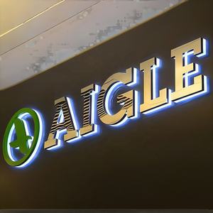 ป้ายไฟ LED กลางแจ้ง3D โลโก้อิเล็กทรอนิกส์ติดผนังด้านหน้าร้านทำจากโลหะมีไฟ LED - Product Image 2