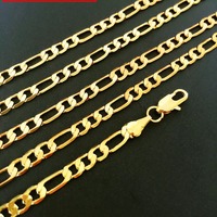 Collar de Cadena Figaro de Acero Inoxidable para Hombre, Color Dorado, Cadena de Eslabones, Collar Masculino, Joyería Hip Hop, Accesorios de Moda, Regalo