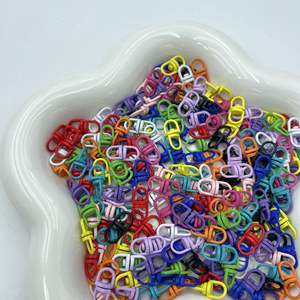 Connecteur de fermoir pivotant en forme de huit en alliage émaillé coloré pour la fabrication de bijoux DIY, porte-clés anti-perte, pendentif pour chien - Product Image 1