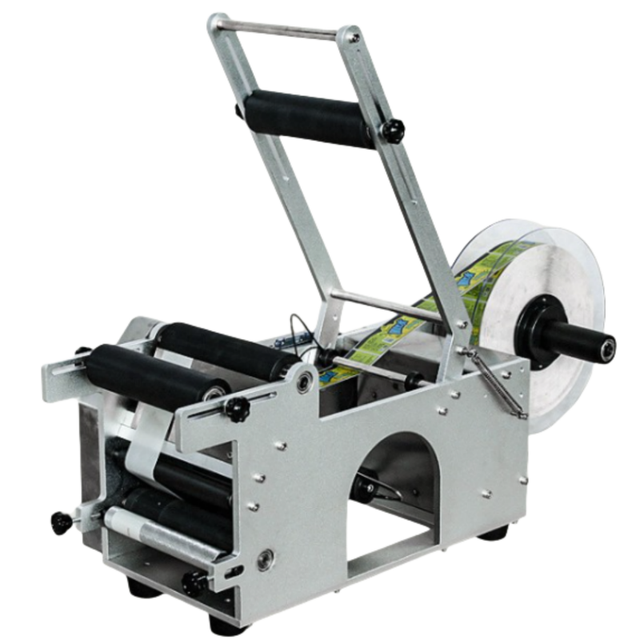 MT-50 Manual Desktop Label/Sticker Machine Small Round Glass Vial Bottle Adhesive Label Semi Automatic Labeling Machine