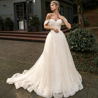 Nouvelles robes de mariée de luxe Sexy dentelle une épaule mince petite queue une ligne robes de mariée robe de mariée