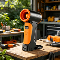 Nouveau design 2026 – Ventilateur portable 1800 mAh, petit souffleur de bureau, ventilateur de refroidissement 35000 tr/min à haute vitesse pour la randonnée en extérieur