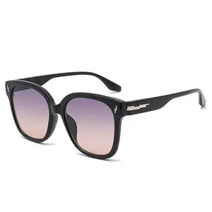 Óculos de sol quadrados vintage para mulheres e homens, óculos de sol luxuosos com lentes gradientes 2024, logotipo personalizado, atacado