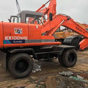 Excavadora de ruedas tipo oruga Hitachi EX100WD usada, 11 toneladas, 1 año de garantía de segunda mano a la venta en Stock Shanghai - Product Image 1