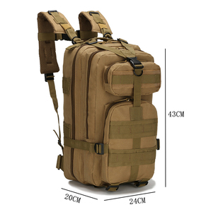 Sac à dos de combat Molle 3 jours, sac de randonnée camouflage noir, sac de randonnée en plein air, sac tactique de camping pour hommes - Product Image 3