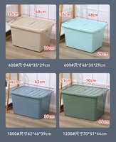 Boîte de rangement en plastique personnalisée, bacs de rangement pliables avec couvercle, organisateur empilable pour la maison et le bureau
