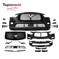 Topzonauto pour Infiniti QX80 2018-2022 – Kit complet de pare-chocs avant avec calandre, garniture et feux antibrouillard – Références OEM 62022-6GW0A, 62310-6GW0A
