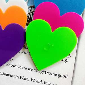Mini Heart-Shaped Transparent PET <b>Waterproof</b> Sticky Notes 20 <b>Sheets</b>/Pad Self-Adhesive with Custom Modifiable Features - Product Image 5