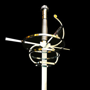 ノーカットヨーロピアンナイトエチケット旗上げ式コマンドスウィフトソードフィルムコールドウェポンウエスタンメタルロングソード - Product Image 1