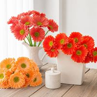 Fleurs artificielles Gerbera multicolores en PU, style classique, pour la maison, le salon, la chambre et les mariages – Vente en gros transfrontalière directe usine