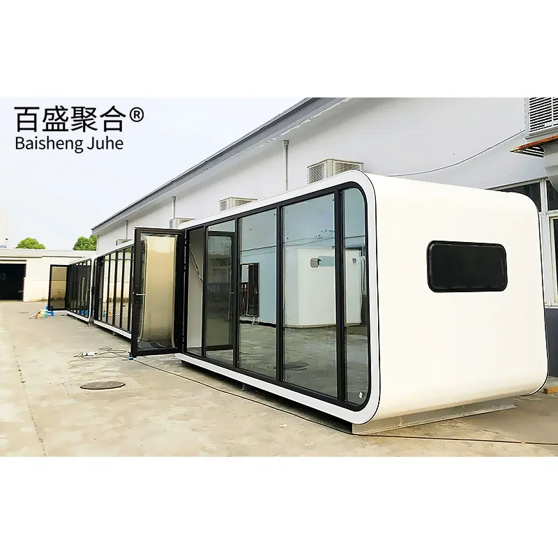 20ft 40ft Transporte Modular Moderno Pré-fabricado Recipiente Pod Em Forma Móvel Recipiente Cabine Casa Escritório Portátil Apple Casa