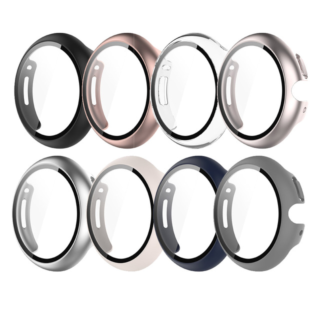 Tschick PC+Glass Cover for Google Pixel Watch Band Protective Case Full Screen Protector for Pixel Watch 2022 Accessories