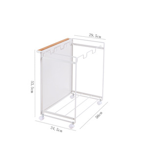 Ba-di động trong nhà/ngoài trời sắt rác giá di chuyển ròng rọc phân loại hệ thống cho khô và ướt chất thải lưu trữ chủ sở hữu & kệ - Product Image 1