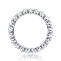 Meilleur Prix Femmes S925 Sterling Silver Platine Plaqué Étoile Moissanite Bague VVS D GRA Certifié Moissanite Bijoux Bague Rangée