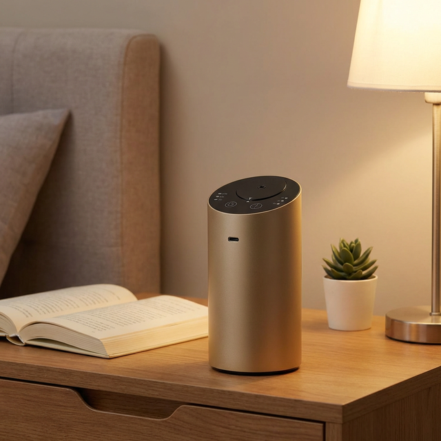 Rechargeable Bluetooth Fragrance Diffuser Smart Perfume Dispenser for Home Office Waterless Aromatherapy Steel Material Hotel
