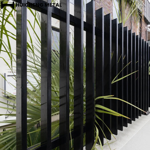 Clôture <span class=keywords><strong>en</strong></span> aluminium à lattes noires moderne, soudée, 3D, pour extérieur, vente <span class=keywords><strong>en</strong></span> gros, économique, pour jardin et cour, panneau de clôture et <span class=keywords><strong>portail</strong></span> à vendre - Product Image 1