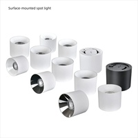 Spots ronds modernes anti-éblouissement à montage en surface, mini-lampes LED 3 pouces-6 pouces 12W20W30W50W pour la maison, le bureau, spot LED de plafond
