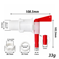 Distributeur de boissons en plastique PP avec robinet 3/4" pour bouteilles, conteneurs, fûts et seaux Pera TJ077B067