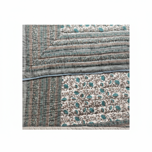 Premium Quality Rajasthani Printed Vintage Indian Kantha <b>Quilt</b> Hand Stitched Cotton Printed Pattern for <b>Bedspread</b> Gudari/Blanket - Product Image 1