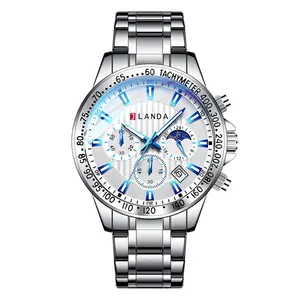 Relojes Hombre 3atm Water Resistant Heren Horloges Top Brand Luxe Steel Horloges Mannen Pols Chronograaf Jam Tangan