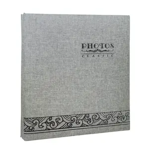 Guanmei wedding design cloth self stick photo album 220*240 family record photo book 40 pages
