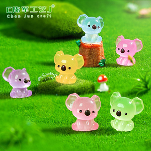 Weijs Resin - Nuevos Accesorios Decorativos Colgantes de <span class=keywords><strong>Koala</strong></span> que Brillan en la Oscuridad para Jardinería, Paisajismo, Mini Micropaisaje, Impermeables - Product Image 2
