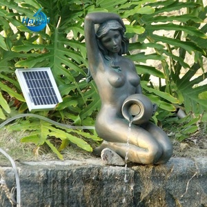 Statue de sirène moderne en bronze sur mesure, grande taille, design nu, pour extérieur, bord de mer, jardin, décorative, sculptée à la main, modèle plaqué - Product Image 1