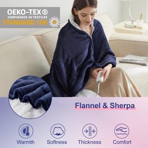 Gratis Monster Usb Draagbare Winter Thermische Omslagdoek Gewatteerde Elektrische Verwarmde Hoodie <span class=keywords><strong>Pad</strong></span> Warm Flanellen Fleece Draagbare Deken - Product Image 2