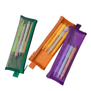 Étuis à crayons mini transparents en maille, vente en gros d'usine, adaptés aux étudiants et au bureau, logo et couleur personnalisés - Product Image 5