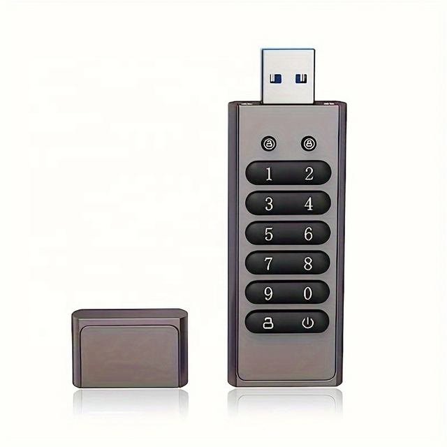 Secure USB 3.0 Flash Drive with Hardware Password Encrypted 32GB 64GB 128GB & 256GB Capacity Memory Stick Encryption Pen Drive