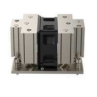 Refroidisseur de processeur de serveur COOLSERVER AM5 2UM87, 5 caloducs, dissipateur thermique, boîtier d'ordinateur 2U, fond en cuivre, TDP 185W, deux roulements à billes, 62CFM