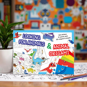 Livro de Adesivos Divertido para Artesanato DIY, Livro de Origami 3D para Crianças, Livro de Adesivos para Colorir Cenas, Brinquedo de Papel - Product Image 6