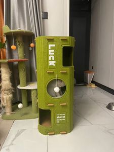 Menara pohon panjat kucing mewah klasik Solid ramah lingkungan 40cm 1.5kg semua musim ruang tamu menggunakan mainan hewan peliharaan Polybag - Product Image 3