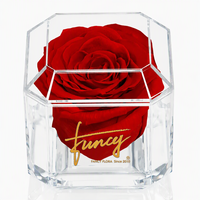 Boîte cadeau personnalisée pour mariage, fête nuptiale, rose éternelle, boîte de fleurs éternelles pour anniversaire, Noël, décoration