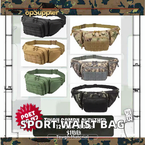 กระเป๋าคาดเอวผู้ชายแบบยุทธวิธี สไตล์วินเทจ สำหรับกิจกรรมกลางแจ้ง  ลดราคาพิเศษ  พร้อมซิปอเนกประสงค์ - Product Image 2