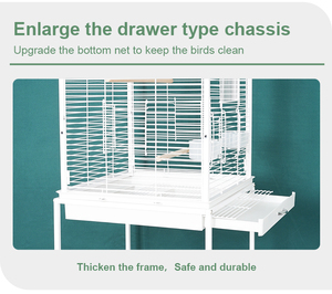 Okkpets Groothandel Extra Grote Vogelkooi Duif Papegaai Vogelkooi Opvouwbare Draad Gespoten Metalen Fok Papegaaien Kooien - Product Image 2