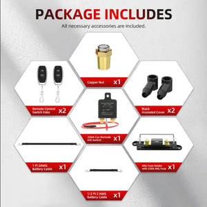 Interrupteur de coupure de batterie à distance de voiture de commande sans fil robuste <span class=keywords><strong>12V</strong></span> 250A interrupteur de déconnexion à distance de batterie automatique pour camion de RV - Product Image 5