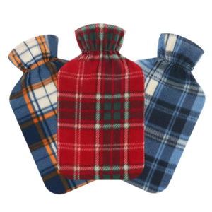 Bouteille d'eau chaude en PVC écologique de 2000 ml avec housse en polaire, design écologique et sûr - Product Image 2