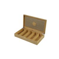 Boîte à thé en bois artisanale rectangulaire personnalisée, en bambou naturel, avec logo personnalisé, petite et creuse, pour le rangement de cadeaux