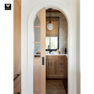 Moderno Slat in <span class=keywords><strong>legno</strong></span> scorrevoli porte nascoste per <span class=keywords><strong>case</strong></span> Design classico interni in <span class=keywords><strong>legno</strong></span> porta ad arco per la casa ville - Product Image 4