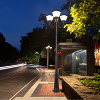 Lumières à énergie solaire pour jardin parc cour patio allée étanche poteau lumineux haut led lumière solaire de jardin