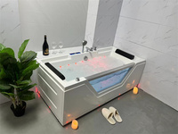 Baignoire balnéo moderne design pour spa avec sièges ouverts et jets de massage Contrôle intelligent à écran tactile pour hôtels