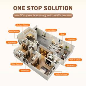 JINGSHUN Living Room Furniture Dining Room Sideboard Buffet Cabinet Full House Customization Free Design Factory ENF - Product Image 6