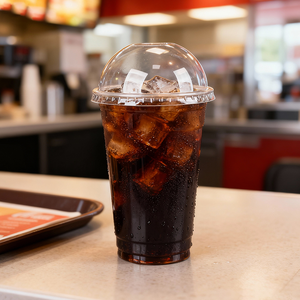 Gobelets en plastique <span class=keywords><strong>PET</strong></span> transparents à paroi simple, écologiques, personnalisables avec logo, jetables, pour café, lait et thé - Product Image 4